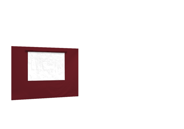 Duratent Seitenwand 300 mit Fenster, 3m, burgund