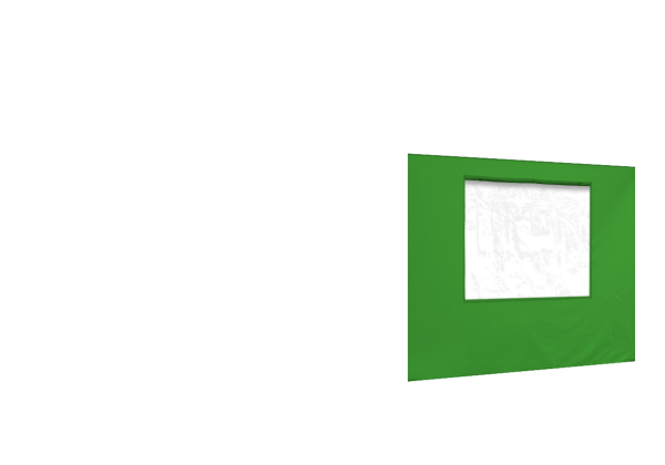 Duratent Seitenwand 300 mit Fenster, 3m, lime