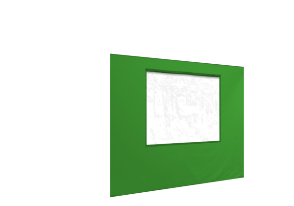 Duratent Seitenwand 300 mit Fenster, 3m, lime