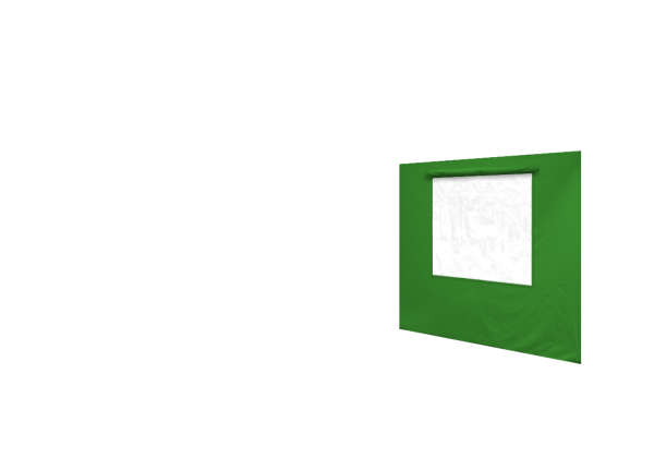 Duratent Seitenwand 300 mit Fenster, 3m, lime