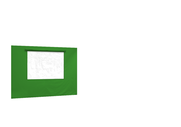 Duratent Seitenwand 300 mit Fenster, 3m, lime