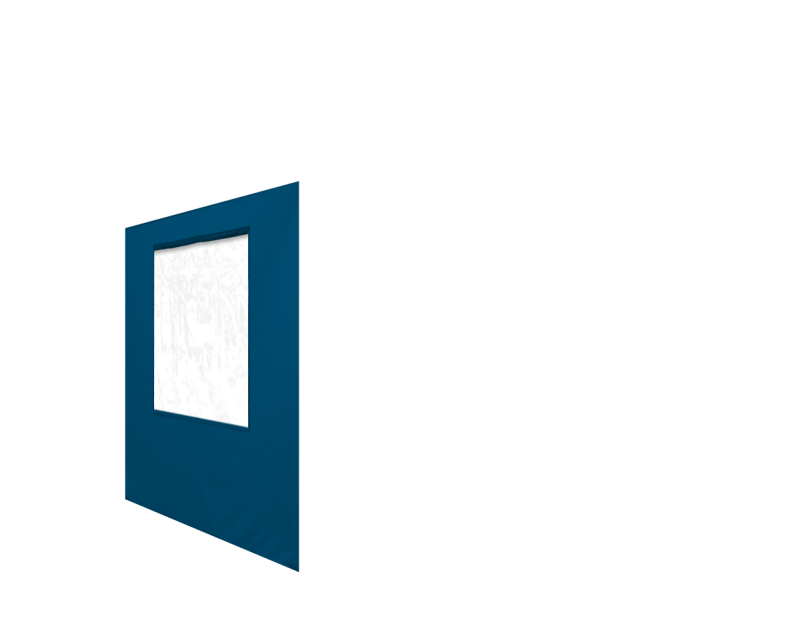 Seitenwand in himmelblau für Faltpavillon