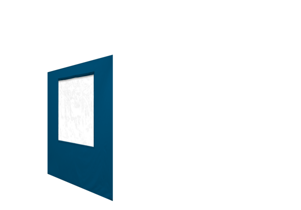 Seitenwand in himmelblau für Faltpavillon