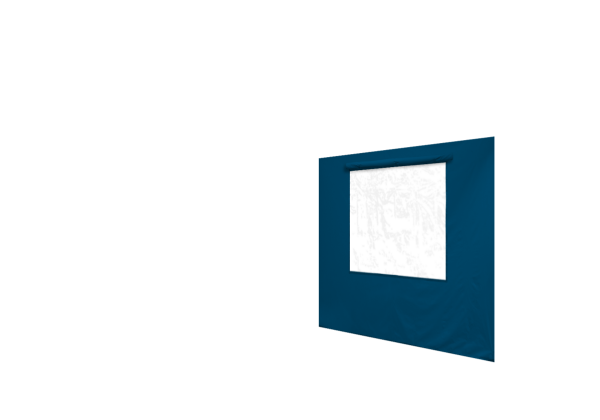 Duratent Seitenwand 300 mit Fenster, 3m, himmelblau
