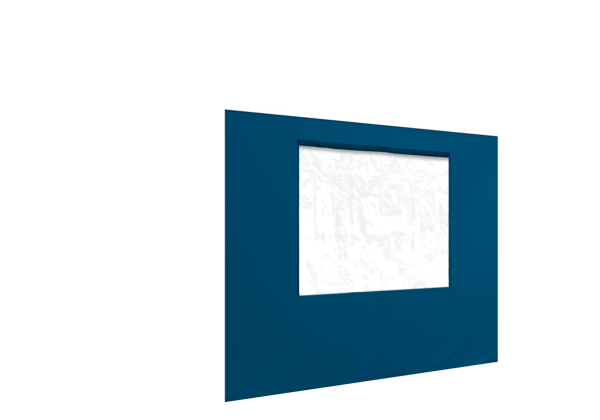 Duratent Seitenwand 300 mit Fenster, 3m, himmelblau