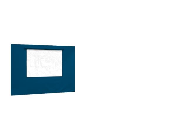 Duratent Seitenwand 300 mit Fenster, 3m, himmelblau