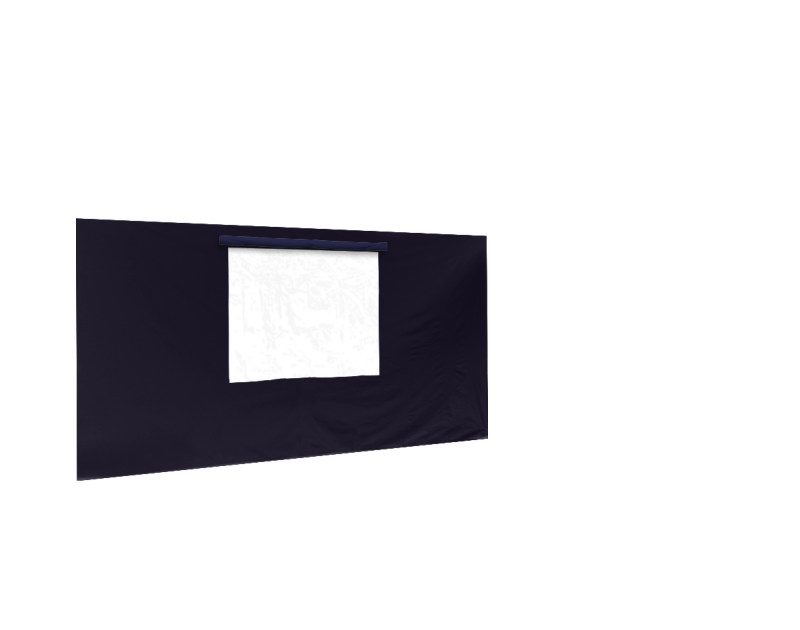 Duratent Seitenwand 450 mit Fenster, 4,5m, navy blau
