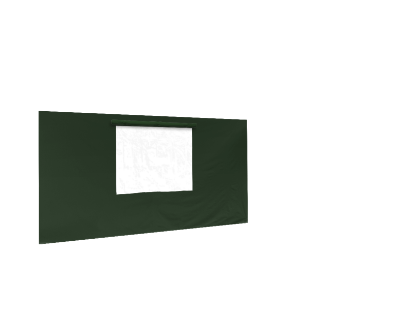Duratent Seitenwand 450 mit Fenster, 4,5m, grün