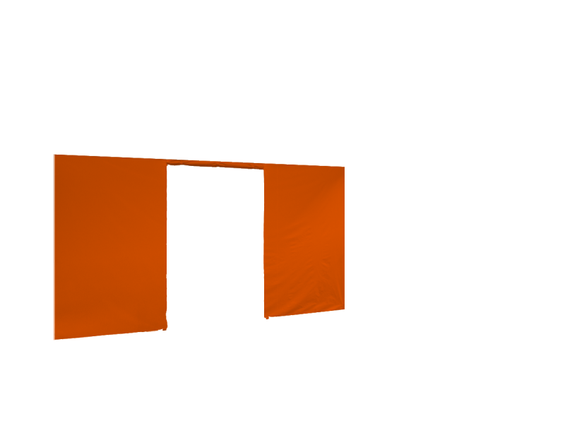 Seitenwand in orange für Faltpavillon