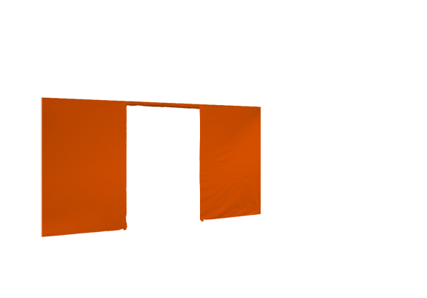 Seitenwand in orange für Faltpavillon