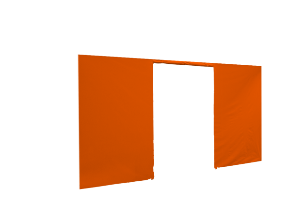 Duratent Seitenwand 300 mit Tür, 4,5m, orange