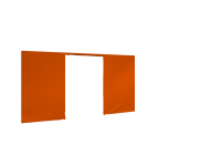 Seitenwand in orange für Faltpavillon