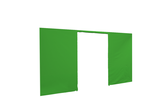 Duratent Seitenwand 300 mit Tür, 4,5m, lime