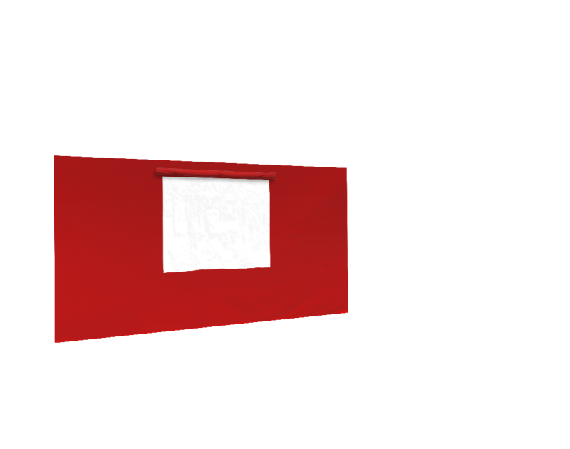 Seitenwand in rot für Faltpavillon