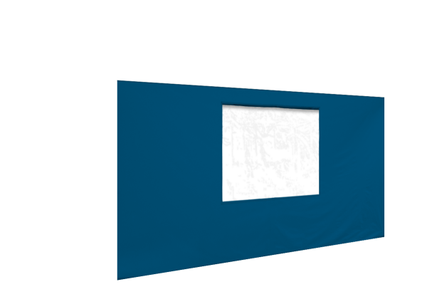 Duratent Seitenwand 300 mit Fenster, 4,5m, himmelblau