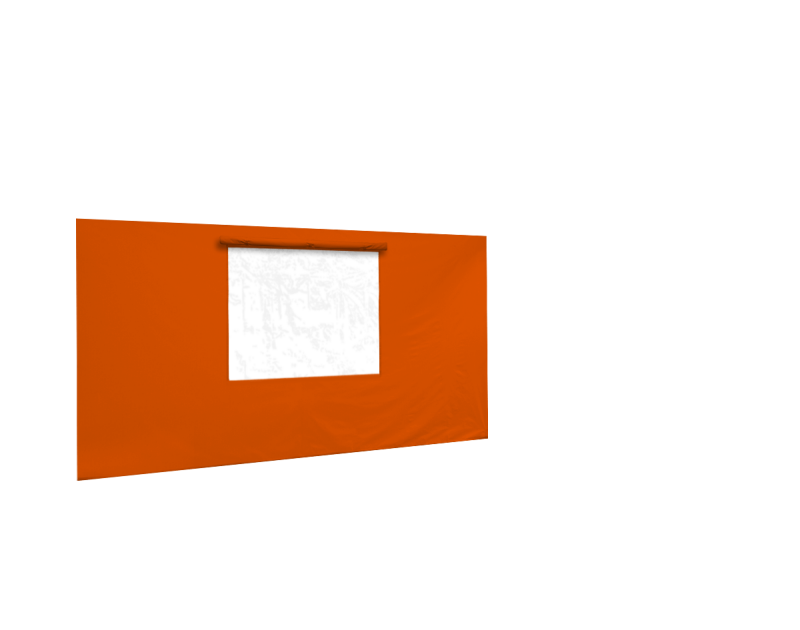 Seitenwand in orange für Faltpavillon