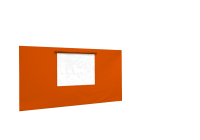 Seitenwand in orange für Faltpavillon