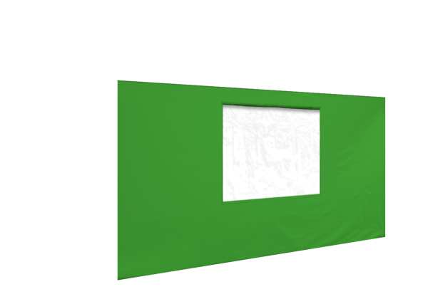 Duratent Seitenwand 300 mit Fenster, 4,5m, lime