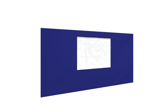Duratent Seitenwand 300 mit Fenster, 4,5m, königsblau