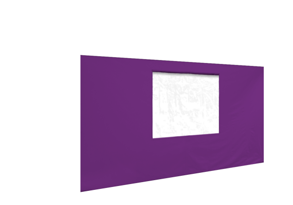 Duratent Seitenwand 300 mit Fenster, 4,5m, lila
