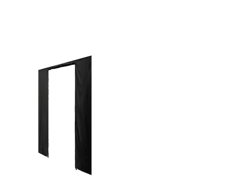 Duratent Seitenwand 450 mit Tür, 4m, schwarz