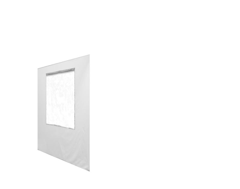 Duratent Seitenwand 450 mit Fenster, 4m, weiß