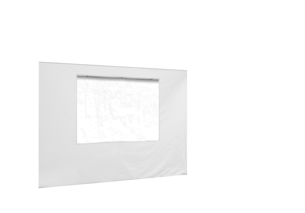 Duratent Seitenwand 450 mit Fenster, 4m, weiß