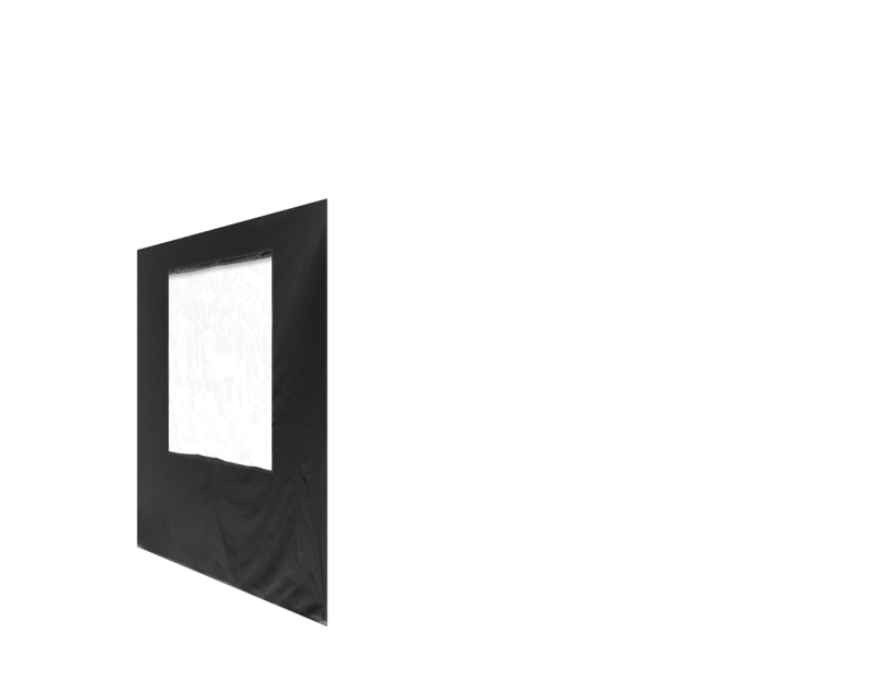 Duratent Seitenwand 450 mit Fenster, 4m, schwarz