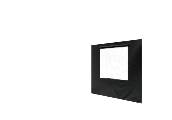Duratent Seitenwand 450 mit Fenster, 4m, schwarz