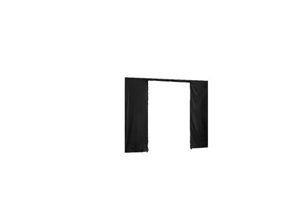 Duratent Seitenwand 450 mit Tür, 3m, schwarz XL15