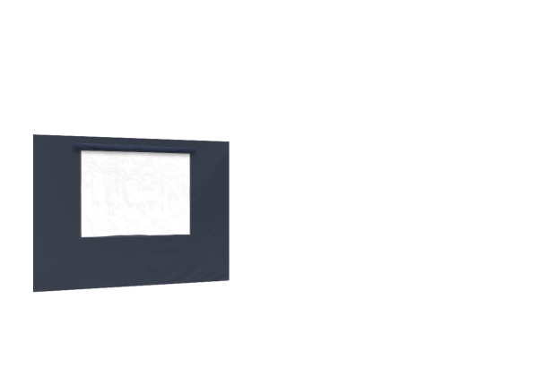 Duratent Seitenwand 450 mit Fenster, 4m, navy-blau