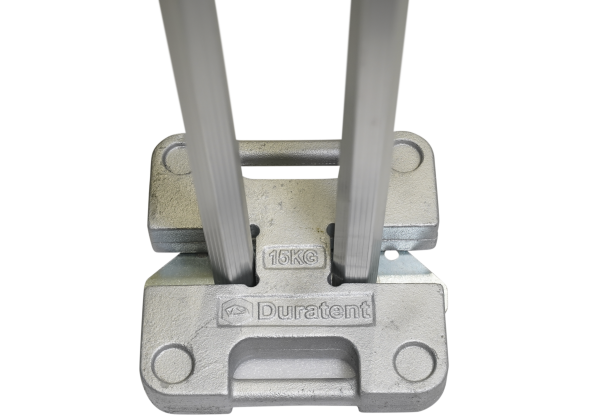 Duratent Gewicht 15kg silber (H-Form)