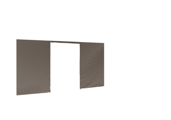 Duratent Seitenwand B1 mit Tür, 3m, taupe