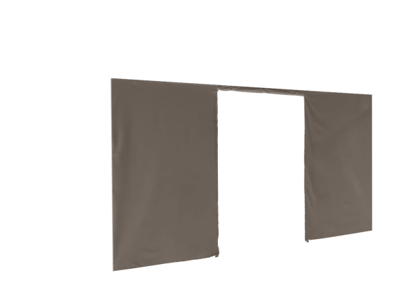 Duratent Seitenwand B1 mit Tür, 3m, taupe