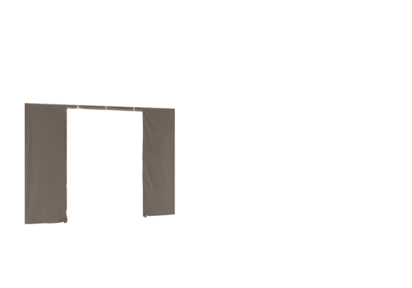 Duratent Seitenwand B1 mit Tür, 3m, taupe