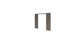 Duratent Seitenwand B1 mit Tür, 3m, taupe