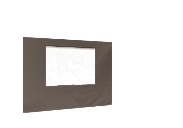 Duratent Seitenwand B1 mit Fenster, 3m, taupe