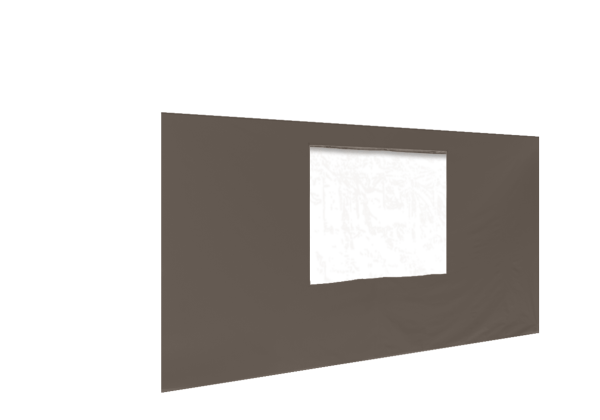 Duratent Seitenwand B1 mit Fenster, 3m, taupe