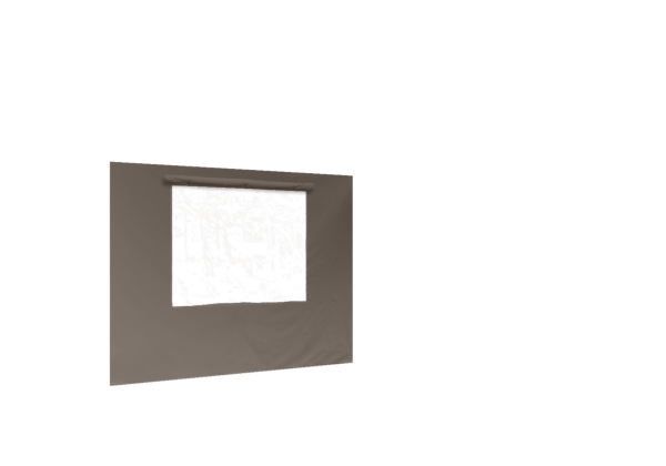 Duratent Seitenwand B1 mit Fenster, 3m, taupe