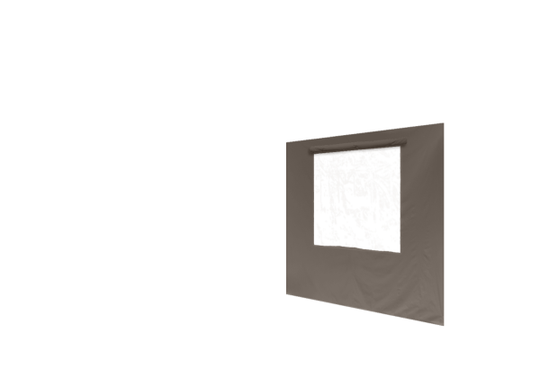 Duratent Seitenwand B1 mit Fenster, 3m, taupe