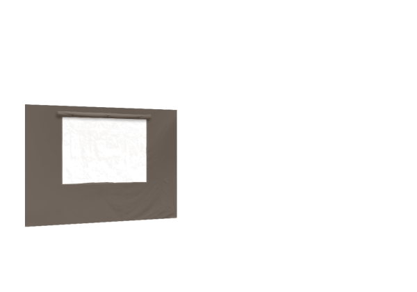 Duratent Seitenwand B1 mit Fenster, 3m, taupe