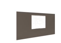 Duratent Seitenwand B1 mit Fenster, 3m, taupe