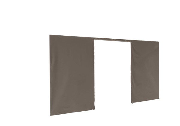 Duratent Seitenwand B1 mit Tür, 4,5m, taupe