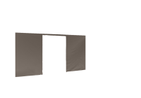 Duratent Seitenwand B1 mit Tür, 4,5m, taupe