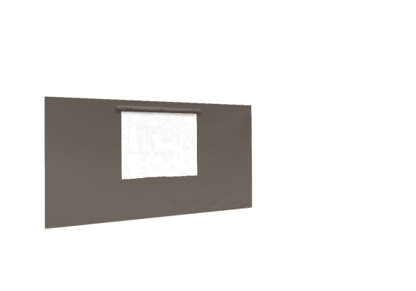 Duratent Seitenwand B1 mit Fenster, 4,5m, taupe