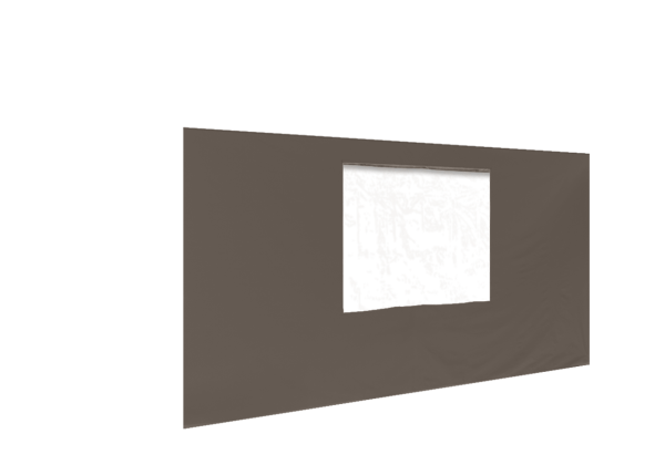 Duratent Seitenwand B1 mit Fenster, 4,5m, taupe