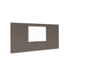 Duratent Seitenwand B1 mit Fenster, 4,5m, taupe