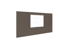 Duratent Seitenwand B1 mit Fenster, 4,5m, taupe