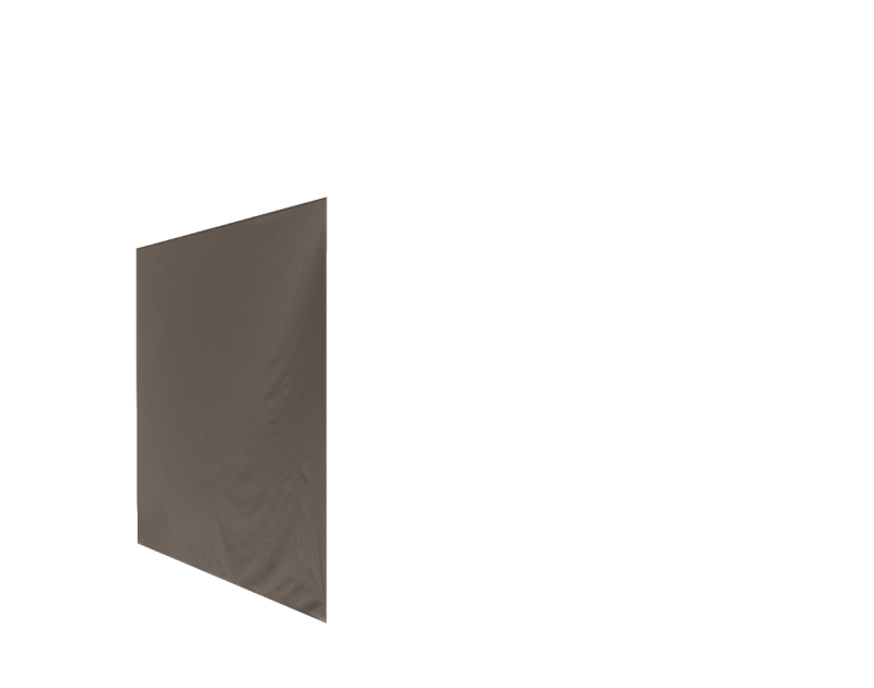 Duratent Seitenwand B1 geschlossen, 4m, taupe