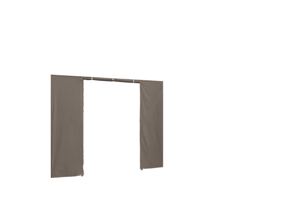 Duratent Seitenwand B1 mit Tür, 4m, taupe